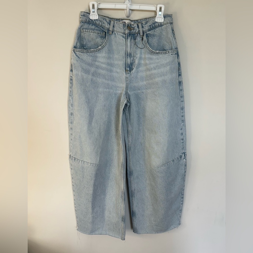 Zara balloon barrel jeans